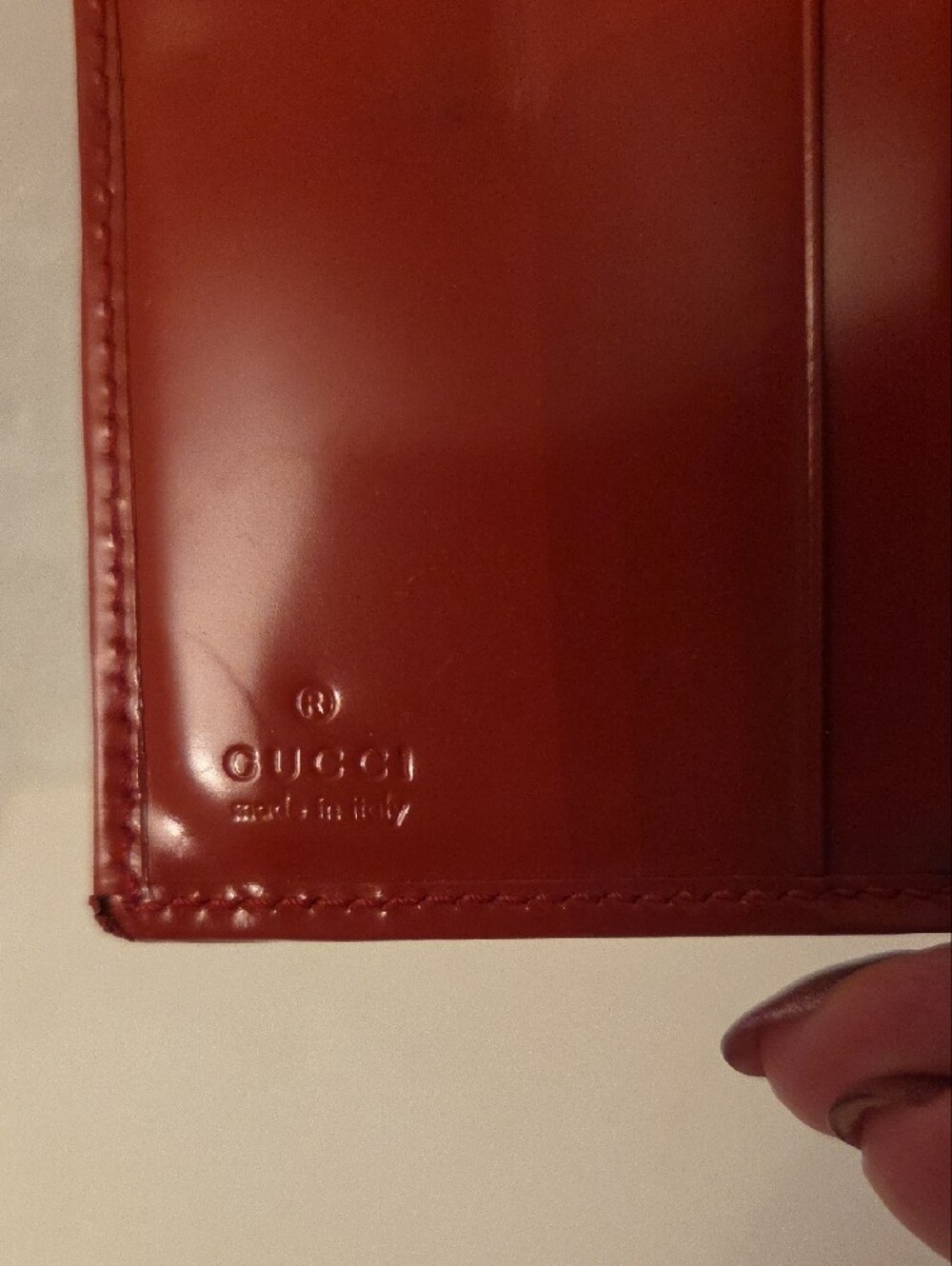 Gucci Red Patent Cardholder Wallet - Picture 5 of 12